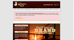 Desktop Screenshot of cowboybank.com